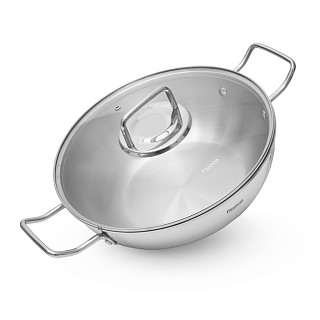 Wok panna 28x8 cm / 3,5 l ar stikla vāku