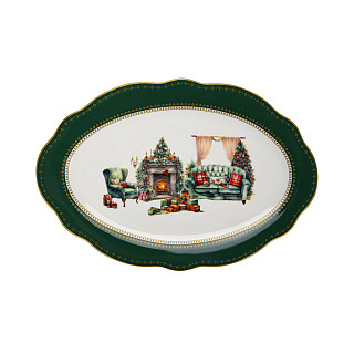 Oval plate CHRISTMAS EVE 35x25 cm (new bone china)