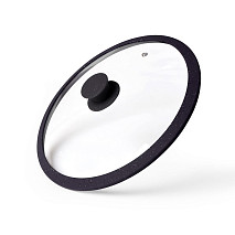 Stikla vāks ARCADES 28 cm, tumši pelēks