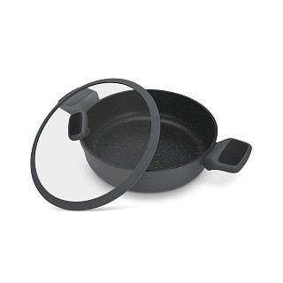 Sautējamā panna Titanium PRO 28x8 cm / 4.3 l ar stikla vāku Sautējamā panna Titanium PRO 28x8 cm / 4.3 l ar stikla vāku