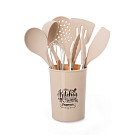 Набор кухонных инструментов FELAN 8 пр. (силикон+бук)