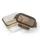 Container with PP lid 14x10x4 cm / 370 ML (borosilicate glass)