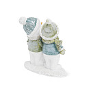 Figurine "Snowmen are visiting" 10х6х11 cm (polyresin)