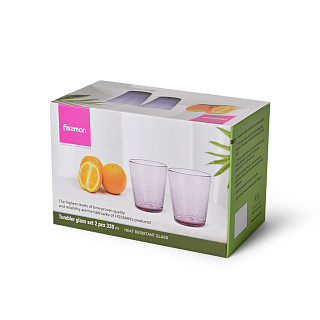 Glass glasses 2 pcs / 330 ml, art 19010