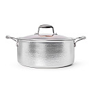 Katls HERITAGE PRO 28x12 cm / 7 L ar stikla vāku (nerūsējošais tērauds ar pretpiedeguma pārklājumu)