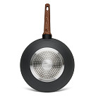 Wok keptuvė DIAMOND 28x8 cm / 3,6 l su stikliniu dangčiu