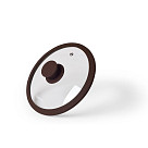 Lid ARCADES 20 cm with DARK BROWN marble silicone rim (glass)
