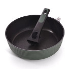 Deep frying pan BRILLIANT 24x7.2 cm with detachable handle (aluminum with non-stick coating)