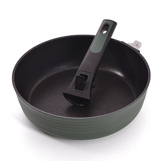 Deep frying pan BRILLIANT 24x7.2 cm with detachable handle (aluminum with non-stick coating)