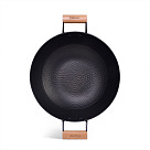 Wok SEAGREEN 32x9.2 cm / 5 LTR cm with glass lid (enamelled lightweight cast iron with non-stick coating)