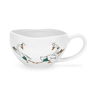Krūze BON APPETIT 220 ml ar apakštasīti (porcelāns)