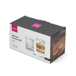Viskija glāžu komplekts 2 gab. / 300 ml (stikls)