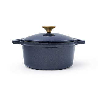 Stockpot LE MANS BLUE 20x10 cm / 2.6 LTR with lid (enamel cast iron)