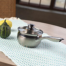 8PCS Cookware set PRIME 8 pcs with glass lids, stainless steel (1,3 l/1,9 l/3,6 l/6,1 l)