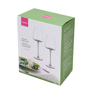 Set of red wine glasses 500 ml x 2 pcs. (glass), art 19050
