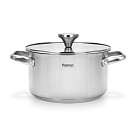 Puodas MASTER CHEF 20x11 cm / 3,1 L su stikliniu dangčiu (nerūdijantis plienas)