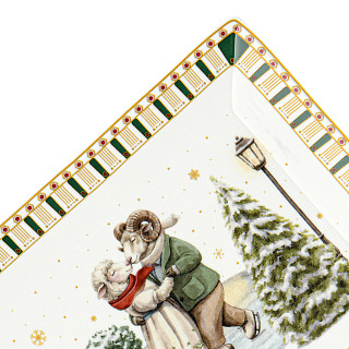 Taisnstūra šķīvis MIRACLE 30,5x15 cm (jaunais kaula porcelāns)