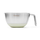 Bowl with handle and silicone base 17x9.2 cm / 1.25 L with lid (stainless steel)
