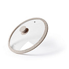 24 cm ARCADES dangtis su marmuro apvadu SMĖLIO (stiklas)