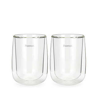 Set of 2 glasses BONBON 350 ml with double walls (borosilicate glass)