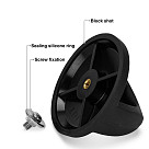 Stiklinis dangtelis 20 cm, juodas