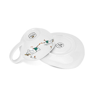 Krūze BON APPETIT 220 ml ar apakštasīti (porcelāns)