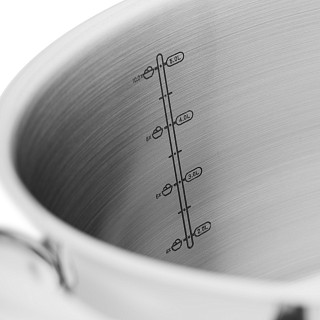 Stockpot PLATINO 24x13.5 cm / 5.7 LTR with glass lid (stainless steel)