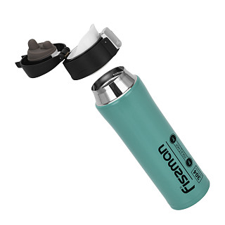 Double wall vacuum travel mug 450 ml Aquamarine color (stainless steel), art. 9880