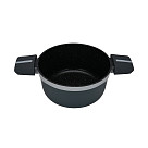 Stockpot Luxuria 20x10 cm / 2.5 LTR with glass lid with induction bottom (aluminium with non-stick coating)