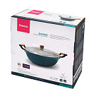 Stockpot SEAGREEN 24x11 cm / 4 LTR with glass lid (enamelled lightweight cast iron with non-stick coating)