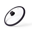 Lid ARCADES 26 cm with BLACK marble silicone rim (glass)