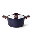 Stockpot DIAMOND 24x12 cm / 4.5 LTR with glass lid (aluminium with non-stick coating)