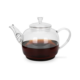 Tējkanna 1500 ml ar tērauda filtru (stikls) Tējkanna 1500 ml ar tērauda filtru (stikls)