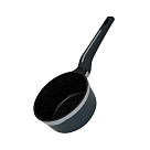 Katls ar garo rokturi Luxuria 16x8cm / 1,3 l ar stikla vāku (alumīnijs)