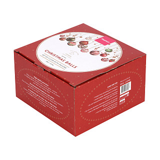 Puodelių rinkinys CHRISTMAS BALLS 200 ml su lėkštutėmis, 2 vnt. (naujasis kaulinis porcelianas)