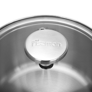 Sauce pan MASTER CHEF 16x9 cm / 1,6 LTR with glass lid (stainless steel)