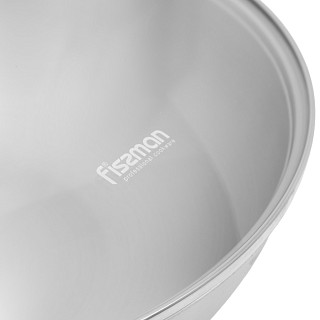 Deep frying pan AETERNUM 24х7 cm with glass lid (stainless steel)