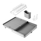Dish drying rack 51x36.5 cm (stainless steel, plastic)