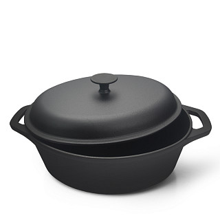 Cast iron duck pot with lid 6 l