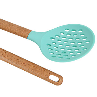 Silicone skimmer 33.5 cm with wooden handle Essential