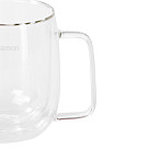 Puodelių rinkinys 2 vnt LUNGO 300 ml dvisienis (stiklinis)