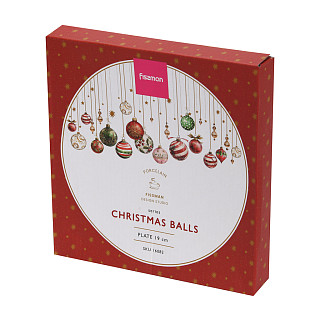 Plate CHRISTMAS BALLS 19 cm (new bone china)
