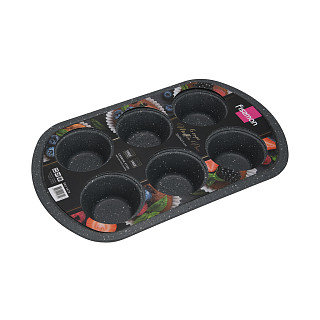 Baking pan for 6 muffins 32 x 20 x 3.5 cm