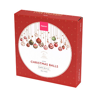 Lėkštė CHRISTMAS BALLS 20,4 cm (naujasis kaulinis porcelianas)