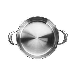 Sautējamā panna ABSOLUTE PRO 26x7,5 cm / 3,9L ar stikla vāku (nerūsējošais tērauds)
