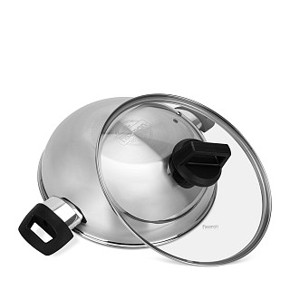 Wok IRON CHEF 28x8,5 cm / 3,54 l nerūdijantis plienas su nepridegančia danga