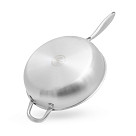 Deep frying pan AETERNUM 28х7.5 cm with glass lid (stainless steel)
