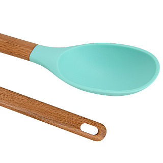 Silicone serving spoon 34 cm with wooden handle Essential