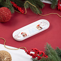 Oval plate 26x8.5 cm HEDGEHOG (new bone china)