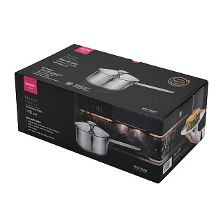 Katilėlis MASTER CHEF 16x9 cm / 1,6 L su stikliniu dangčiu (nerūdijantis plienas)